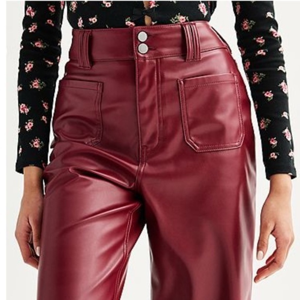 NEW…Tinseltown High-Waist Faux Leather Pants